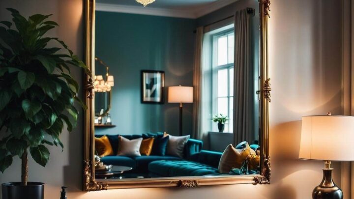 Gdzie powiesić lustro w salonie